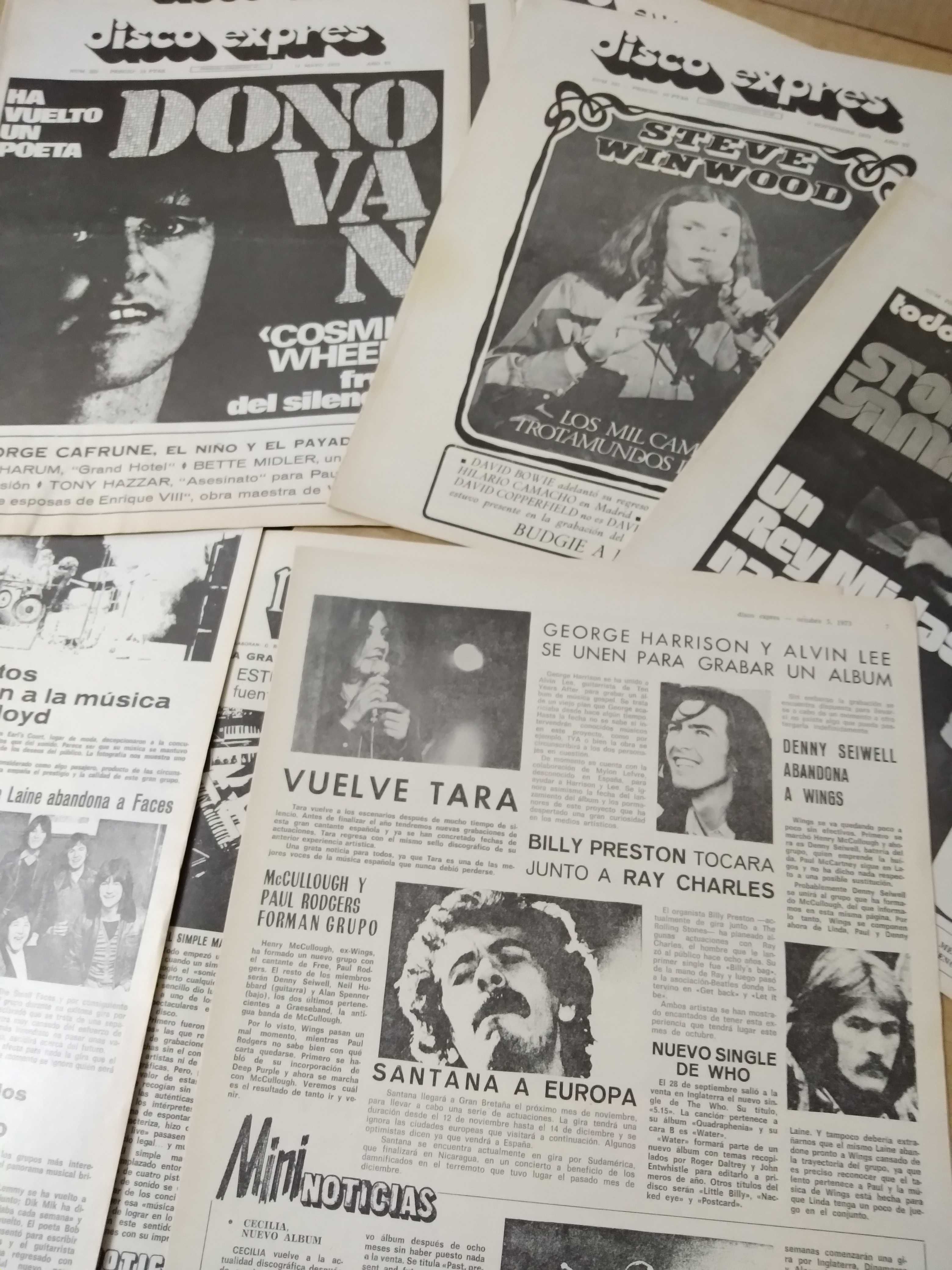Jornal rock DISCO EXPRES- 10 números, anos 70