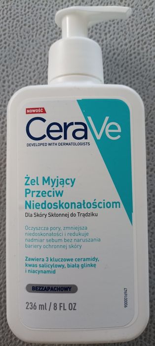 CeraVe żel myjący przeciw niedoskonałościom, 236 ml