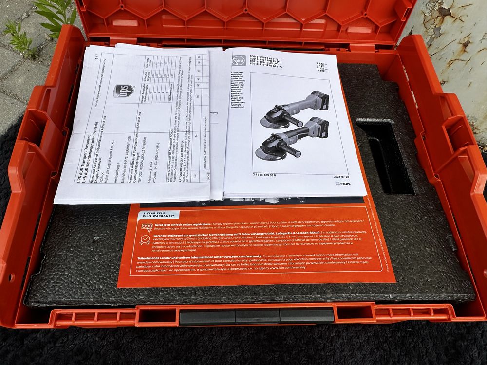Szlifierka Kątowa Akumulatorowa FEIN CCG 18-125 SET 8AH PROCORE