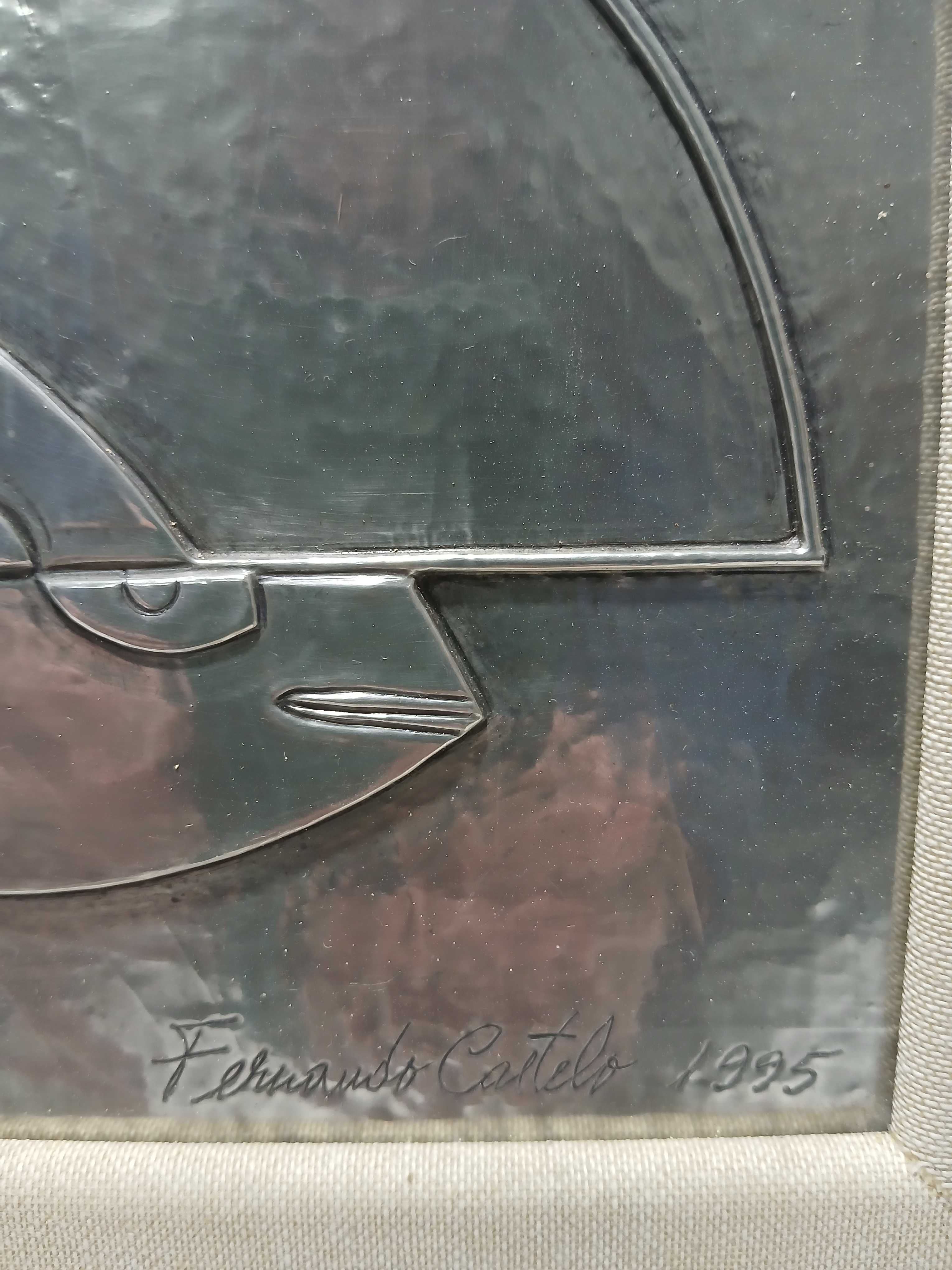 Quadro Estanho - Peixes - Modernista - Vitória - Fernando Castelo 1995