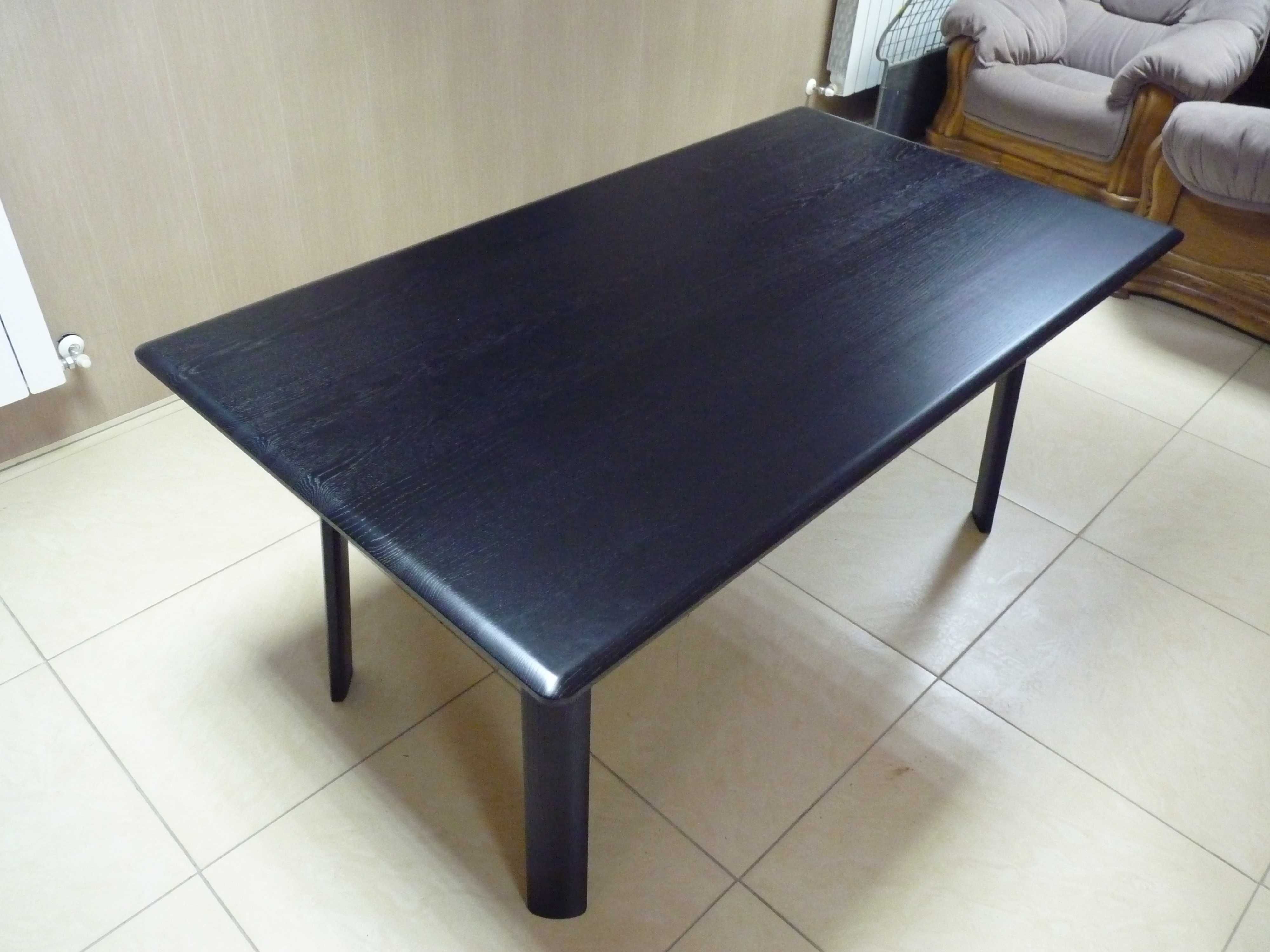 Stół dębowy Czarna Farba 160x90 - HEM