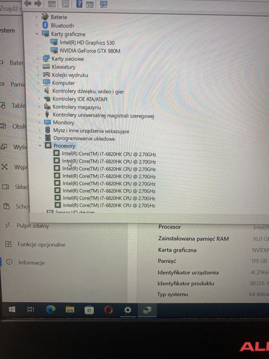 Dell alienware  15 R2 i7 16gb OKAZJA!!!