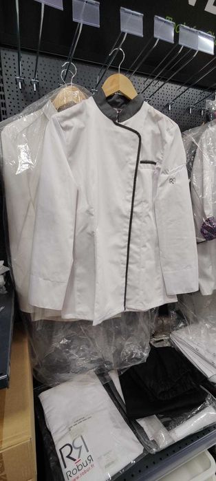 WYPRZEDAŻ EKSPOZYCJI Bluza kucharska biała Robur EXPRESSION S, M, nowa