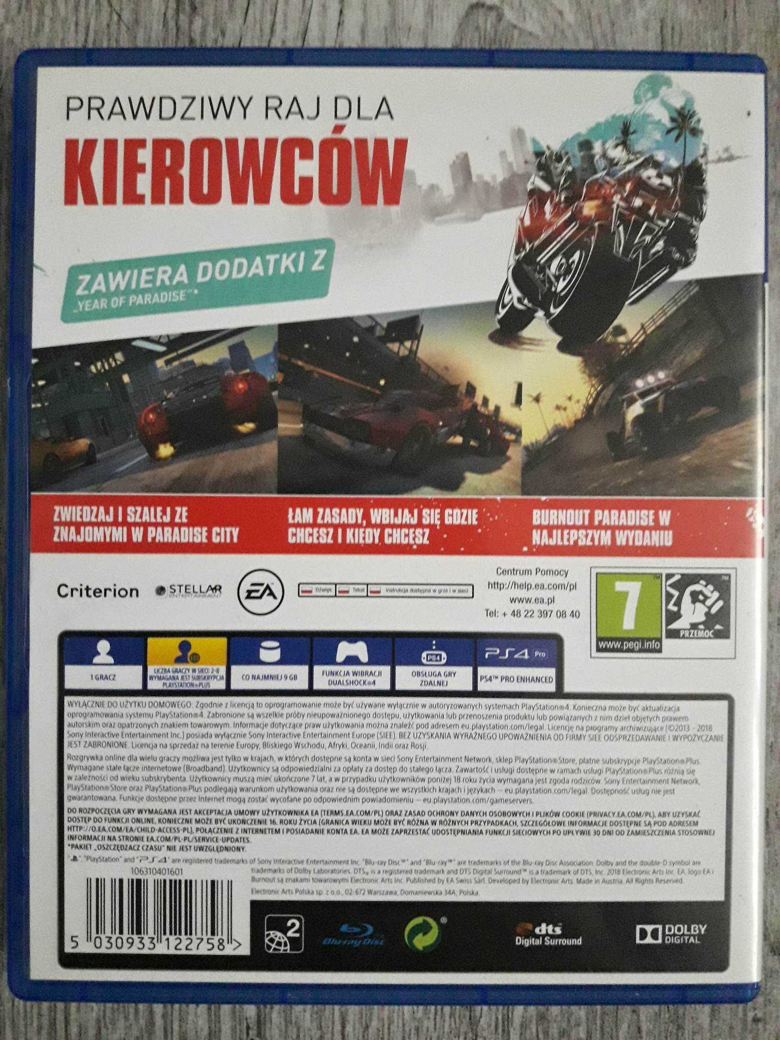 Gra Burnout Paradise PS4/PS5 Playstation