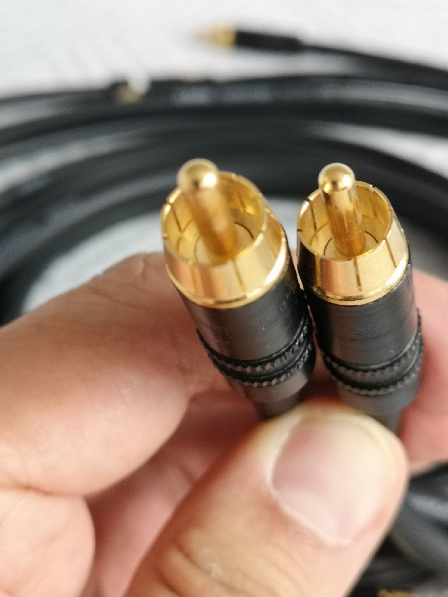 Kable audio Hi-End KLOTZ LaGrange GY107 z wtykami RCA NEUTRIK (zestaw)