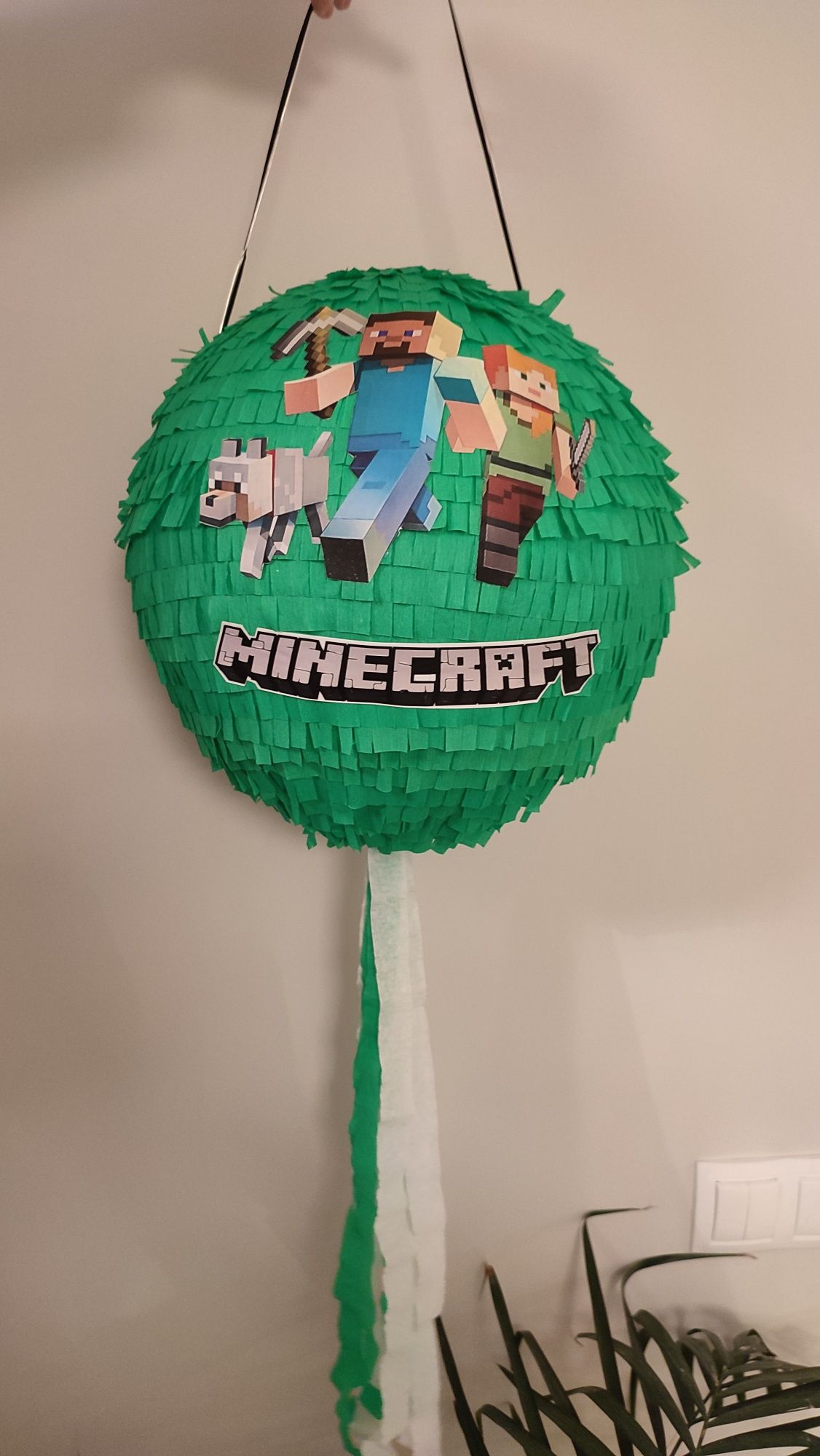 Piniata zielona Minecraft urodziny