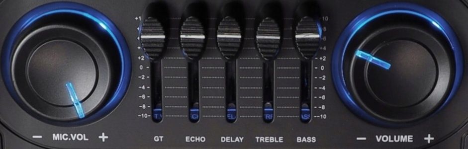 RGB Głośnik bluetooth LTC 2x8 400W, 2 mikrofony i pilot USB/SD/AUX 720