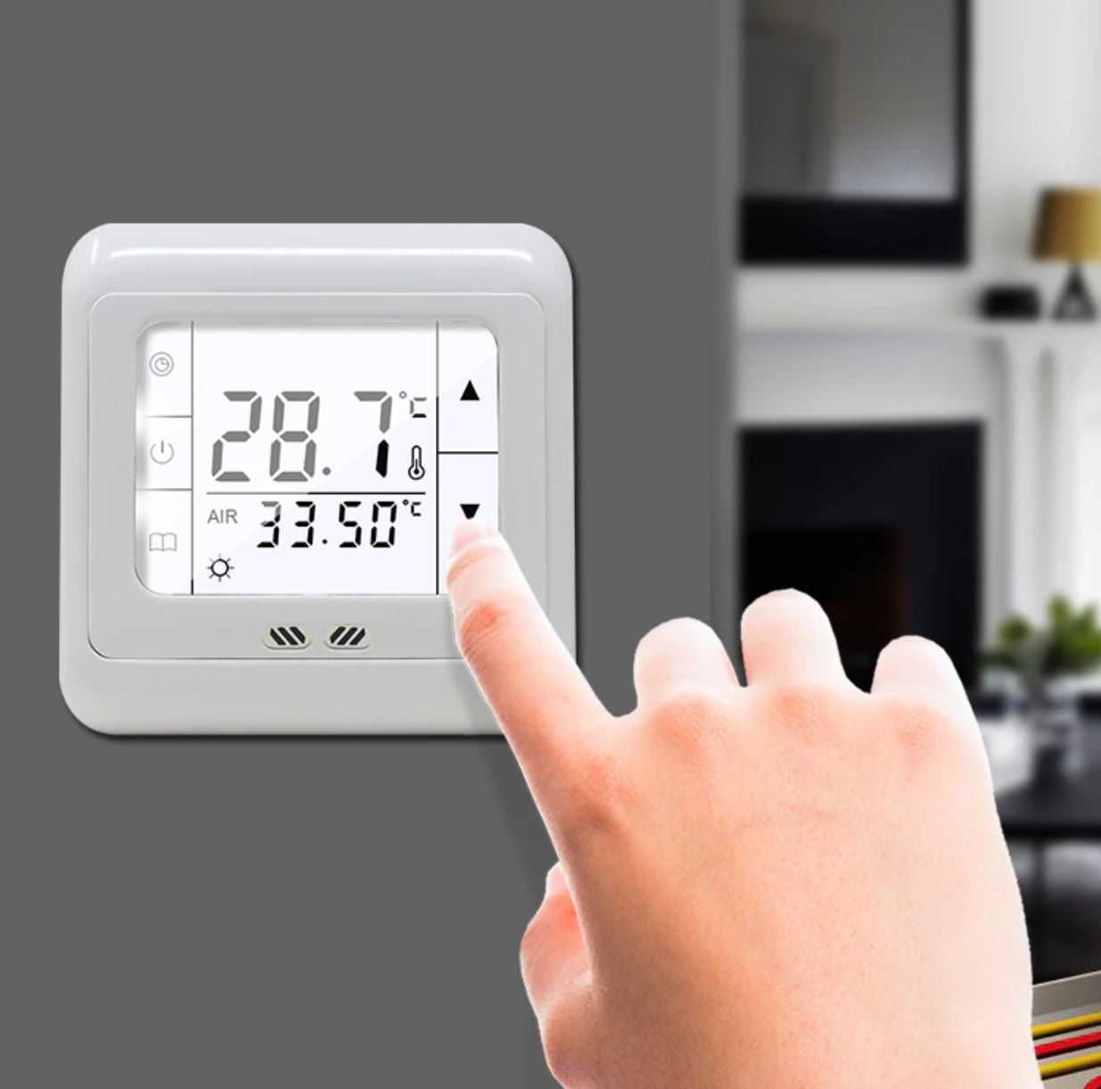 Termostato Piso Radiante 16AMP - Touch Screen