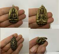 amuletos /pendentes bronze buda, cobra, flor