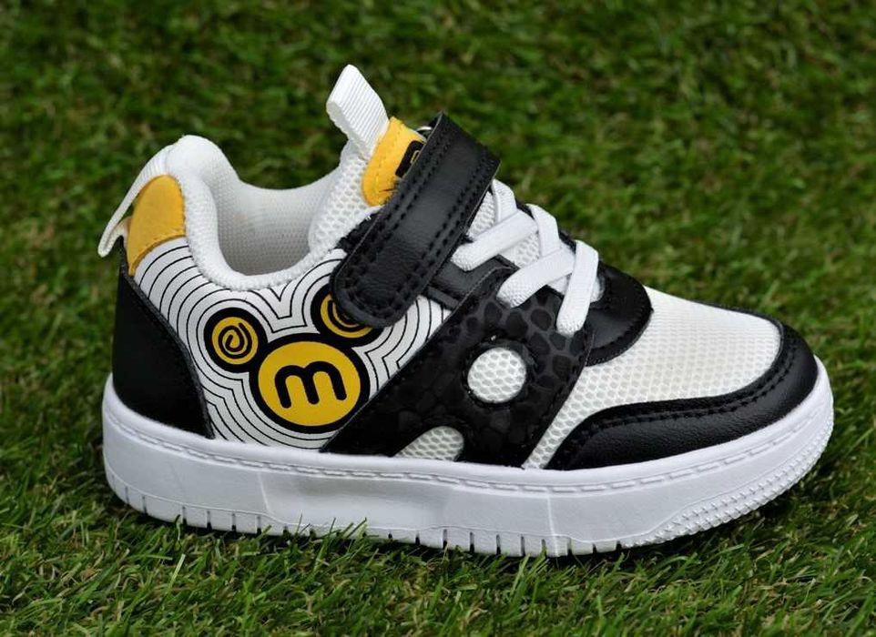 Весенние детские кроссовки Jong Golf сетка черный белые р26-31