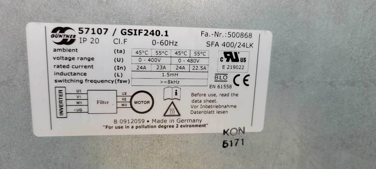 7 SZAFA Sterownicza GUNTNER GRCF.1  GFQD240.1UL  GSIF240.1