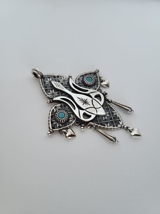 Крест серебро в Этническом Украинском  стиле