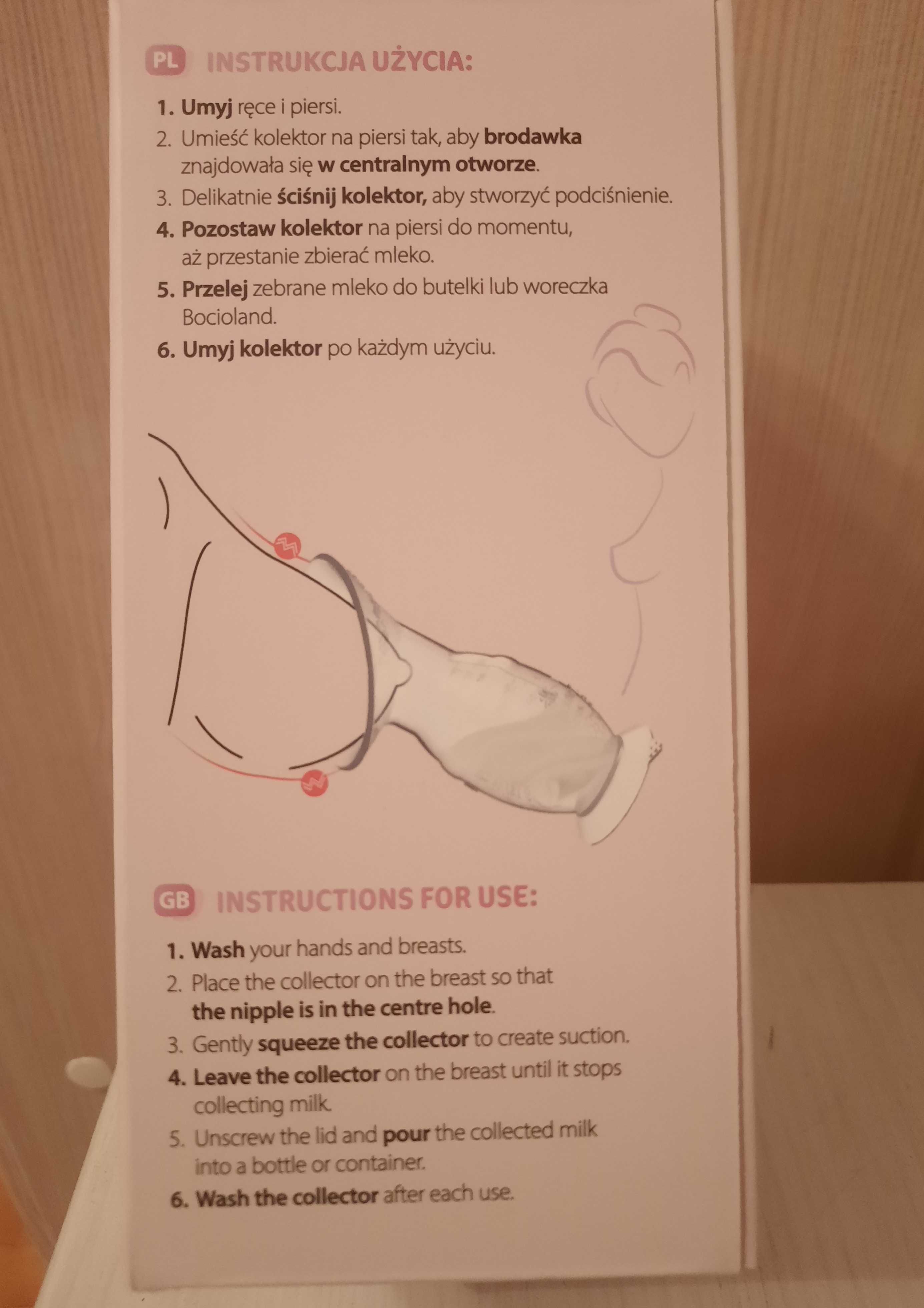 Kolektor silikonowy,  odciągacz do mleka