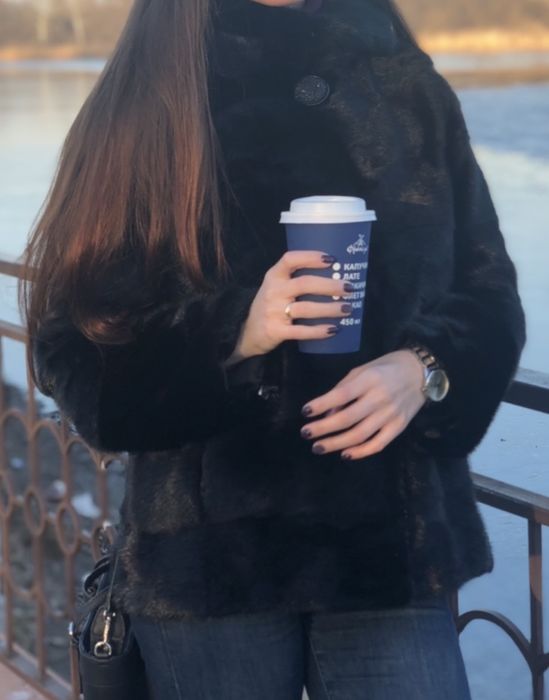 Шуба норкова 100см трансформер капюшон