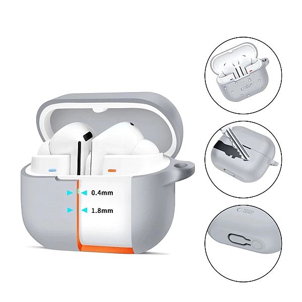 Etui Tech-Protect Silicone Hook na Samsung Galaxy Buds 3 / 3 Pro - sza