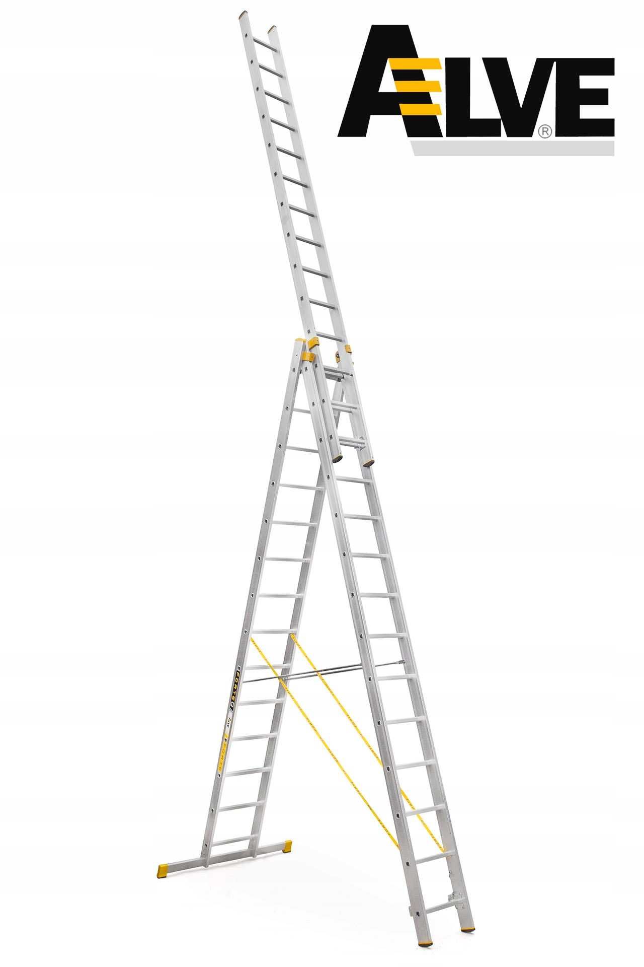 Drabina aluminiowa 3x15 ALVE FORTE Wynajem