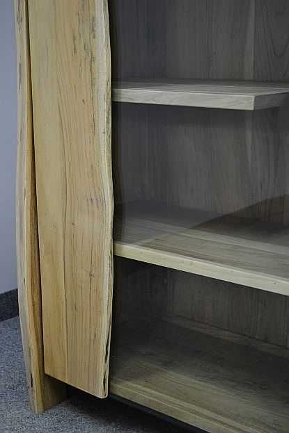 Witryna z drewna akacji, lakierowana, seria LIVE EDGE, II gat. - 40%