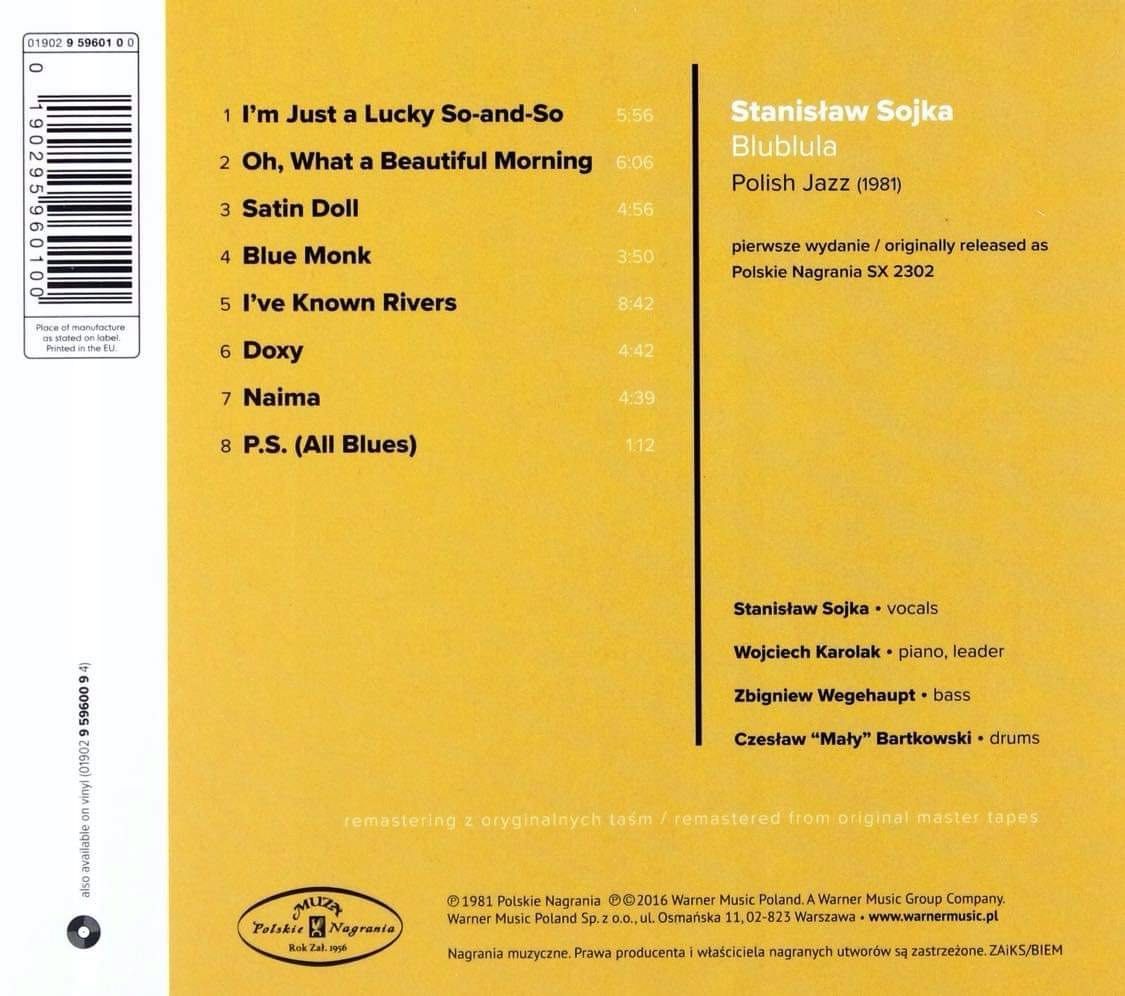 Stanisław Sojka Blublula - Polish Jazz Vol. 63 (CD)
