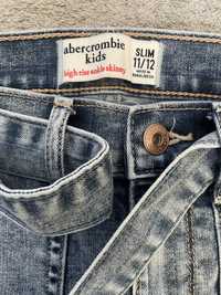 Spodnie jeansowe Abercrombie&Fitch jeansy, wysoki stan r. 11/12