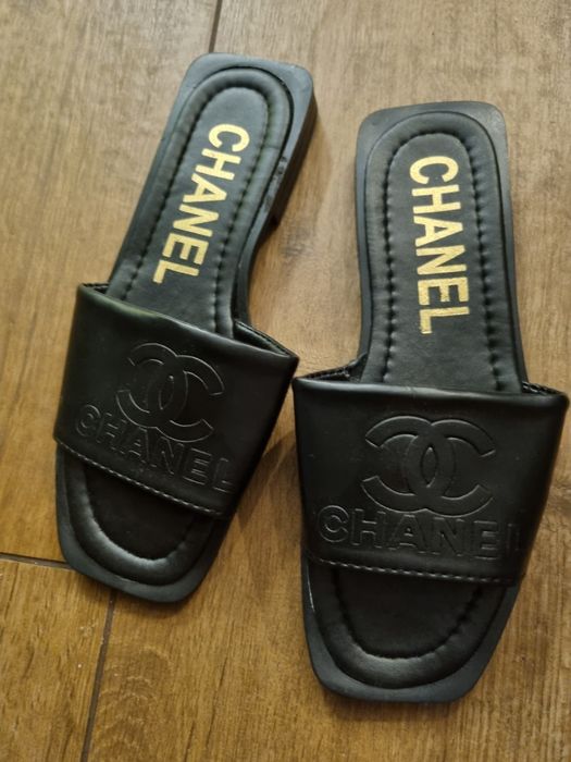 Klapki damskie Chanel czarne 37 38 i 39