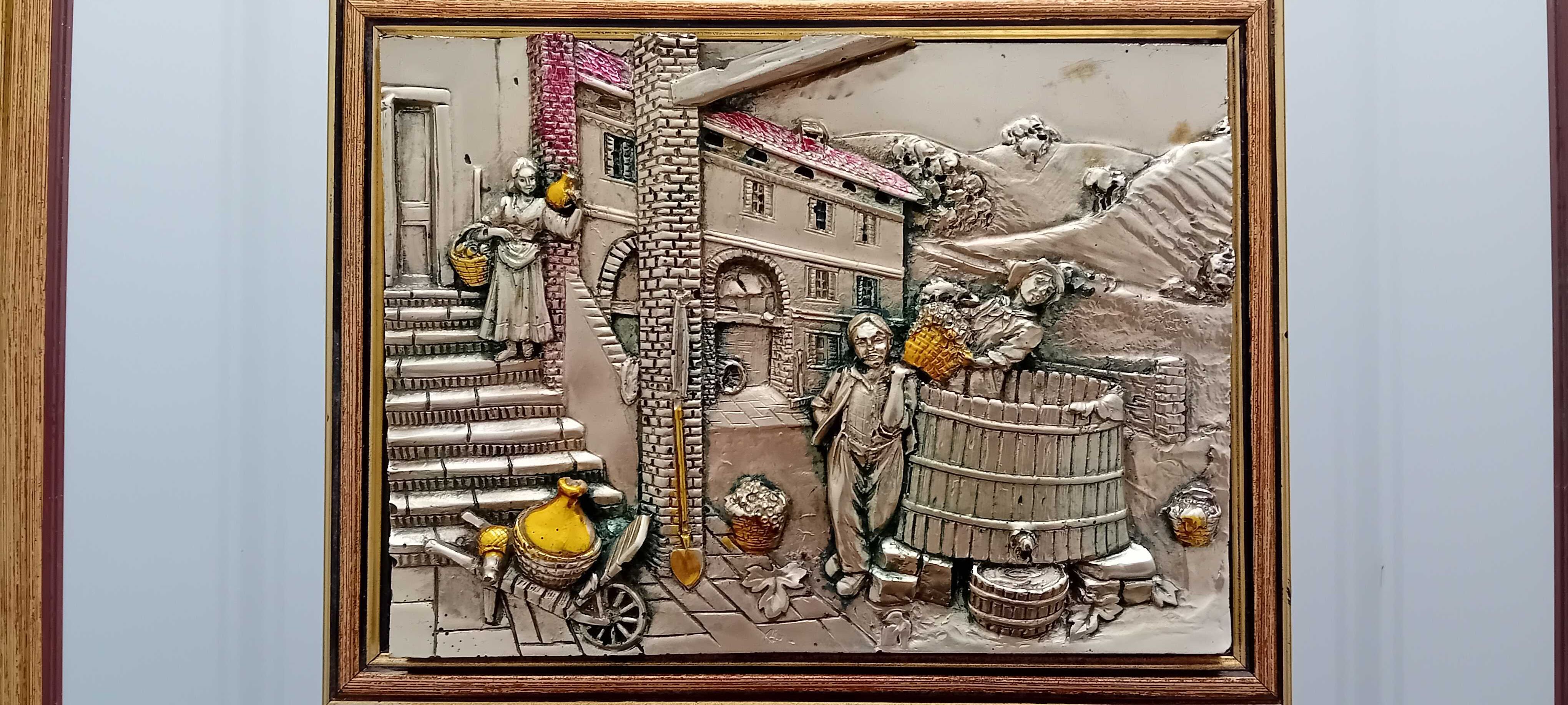 Espelho vintage com baixo relevo made in Italy!