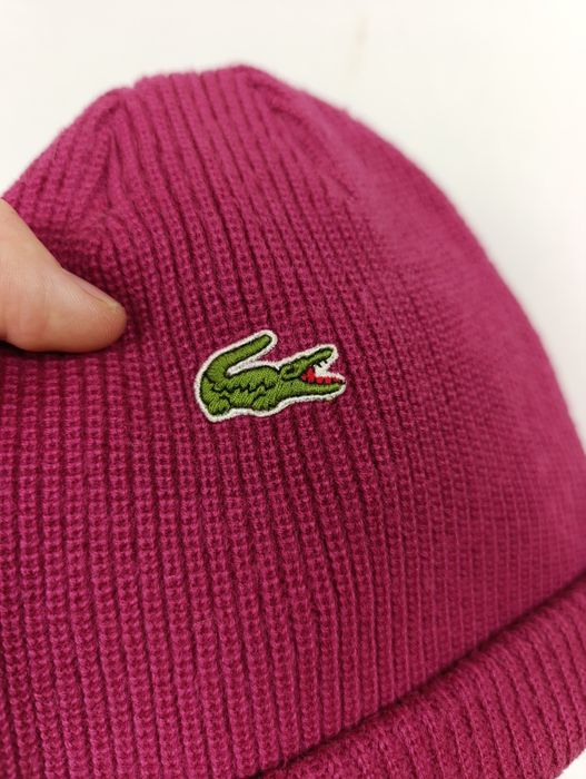 Винтажная шапка бини lacoste beanie hat