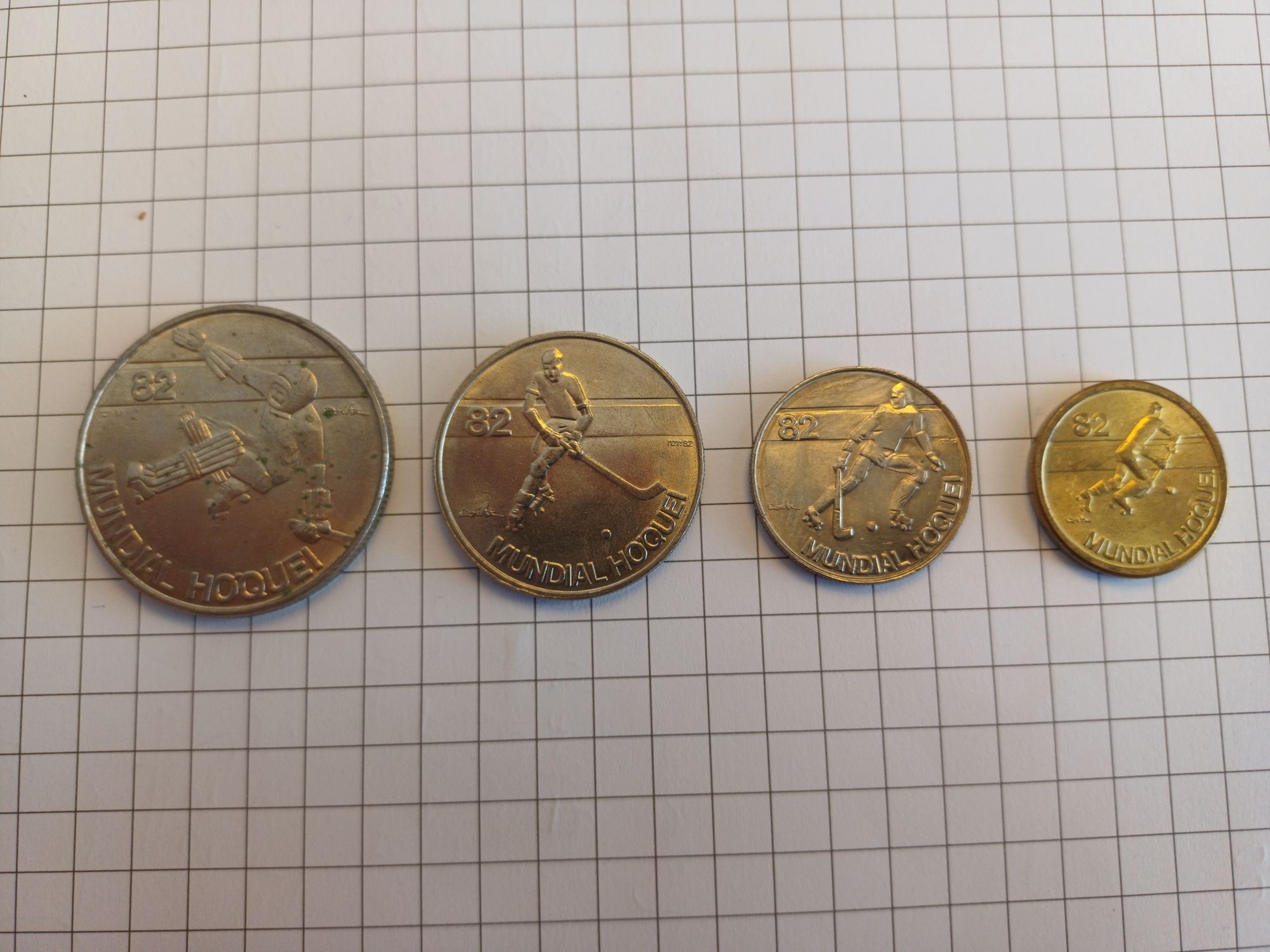 Portugal - Moedas comemorativas do Mundial de Hoquei em patins 1982