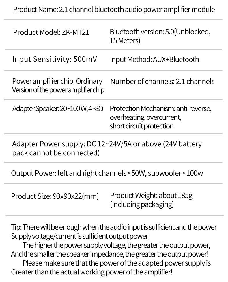 Усилитель Bluetooth 5.0,сабвуфер 2*50 Вт +100 Вт. AUX, USB. Темброблок