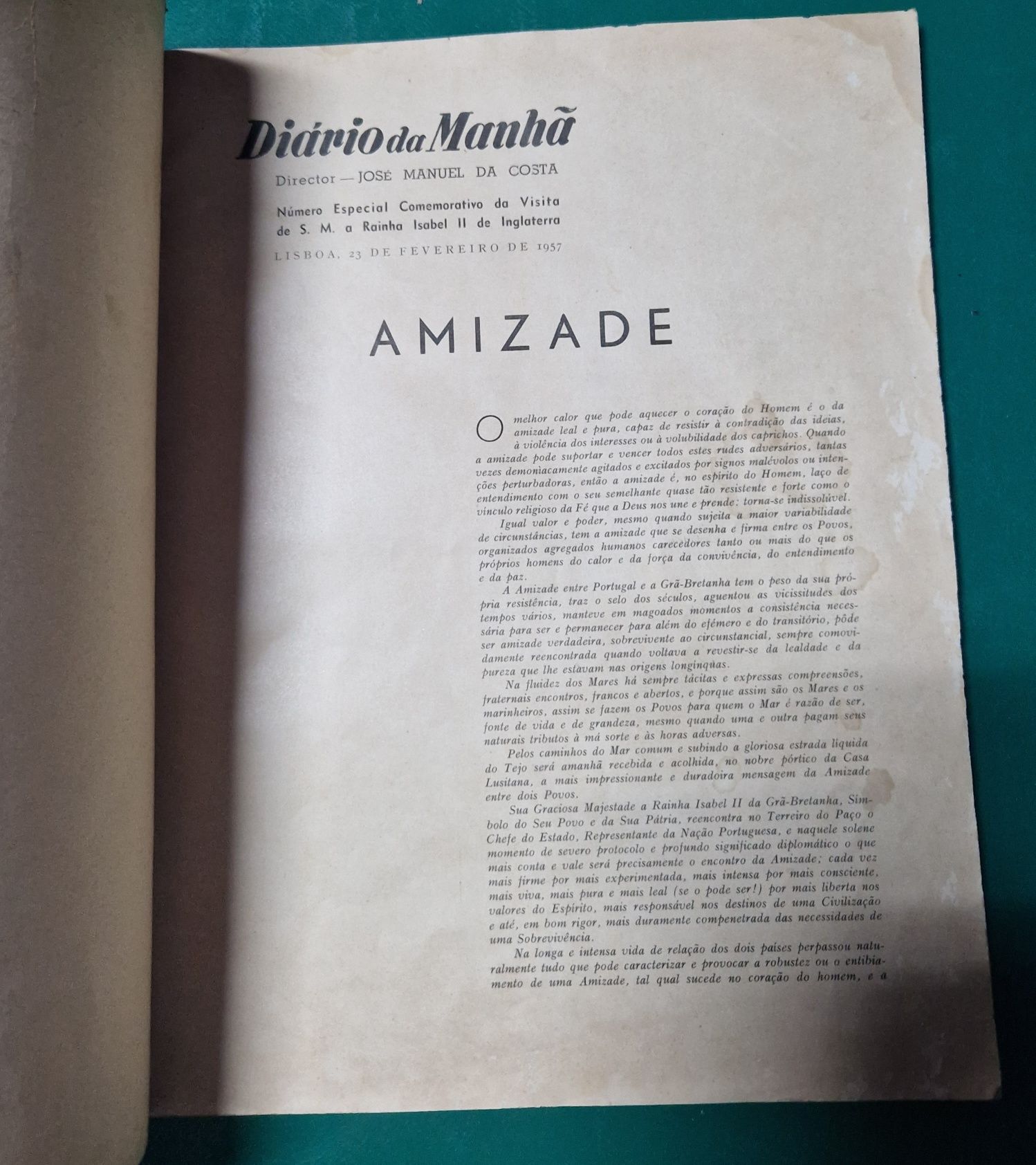 Antigo Diário da Rainha Isabel II de Inglaterra