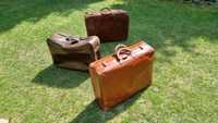 Stare skórzane walizki