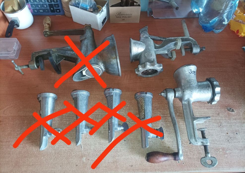 Мясорубка ручная СССР алюмінівая