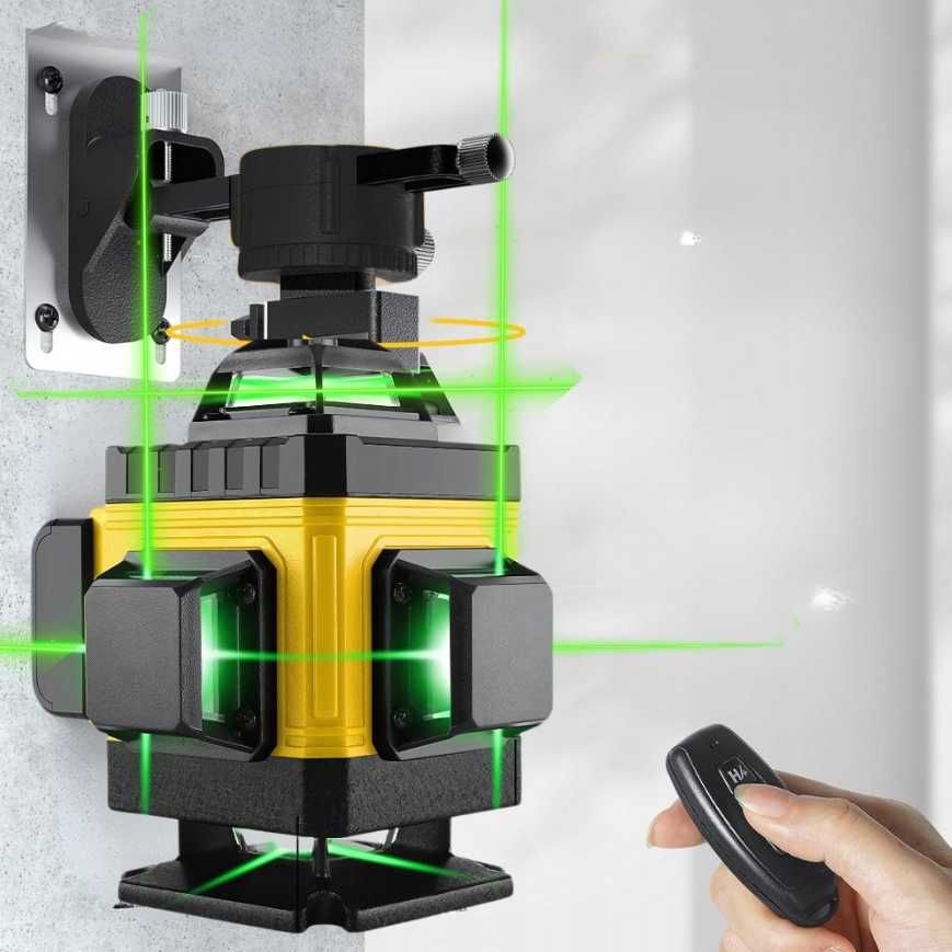 Poziomica Laserowa 4D Linii Krzyżowa 360 Zestaw Laser Statyw Bateria