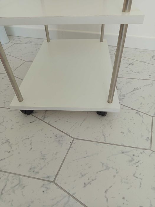 Conjunto de 2 carrinhos com rodas e gaveta para salão de beleza