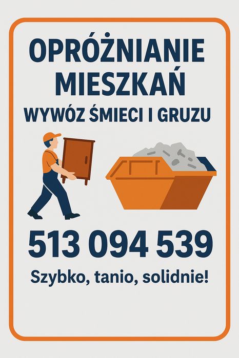Sprzątanie, likwidacja , opróżnianie mieszkań , piwnic wywóz gruzu