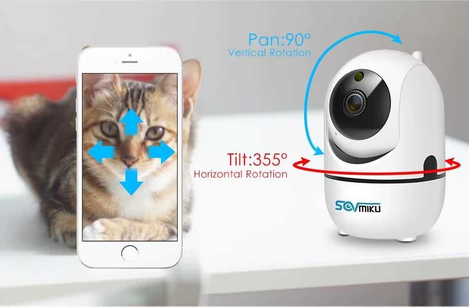 Домашняя IP WiFi камера Sovmiku SF01C | 360°, движение, приложение