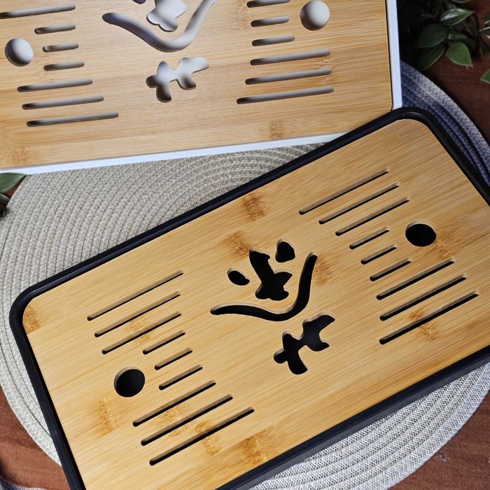 Чабань для церемонии •  бамбуковый столик для чаепития  • с иероглифом