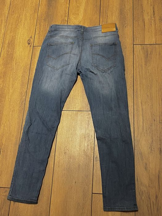 Niebieskie dżinsy skinny jeansy męskie