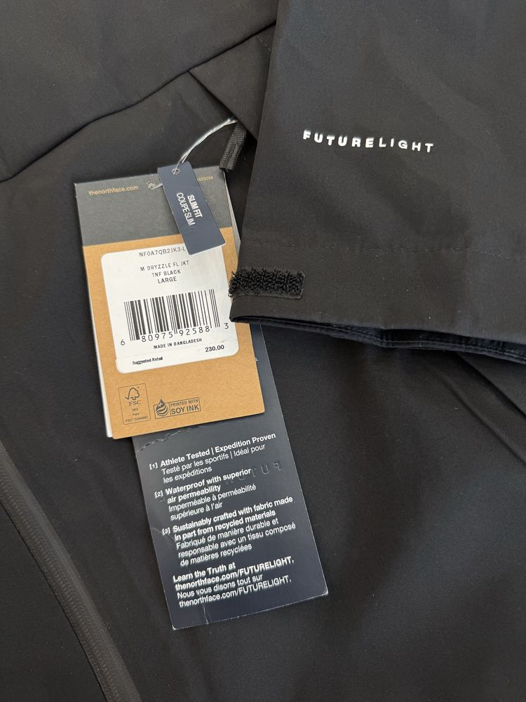 Оригінал М. Чоловіча куртка TNF M Dryzzle Futurelight. ТНФ нова