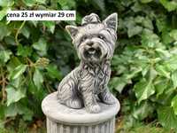 rekodzieło recznie robione  piesek gipsowy york figurki ogrodowe psy
