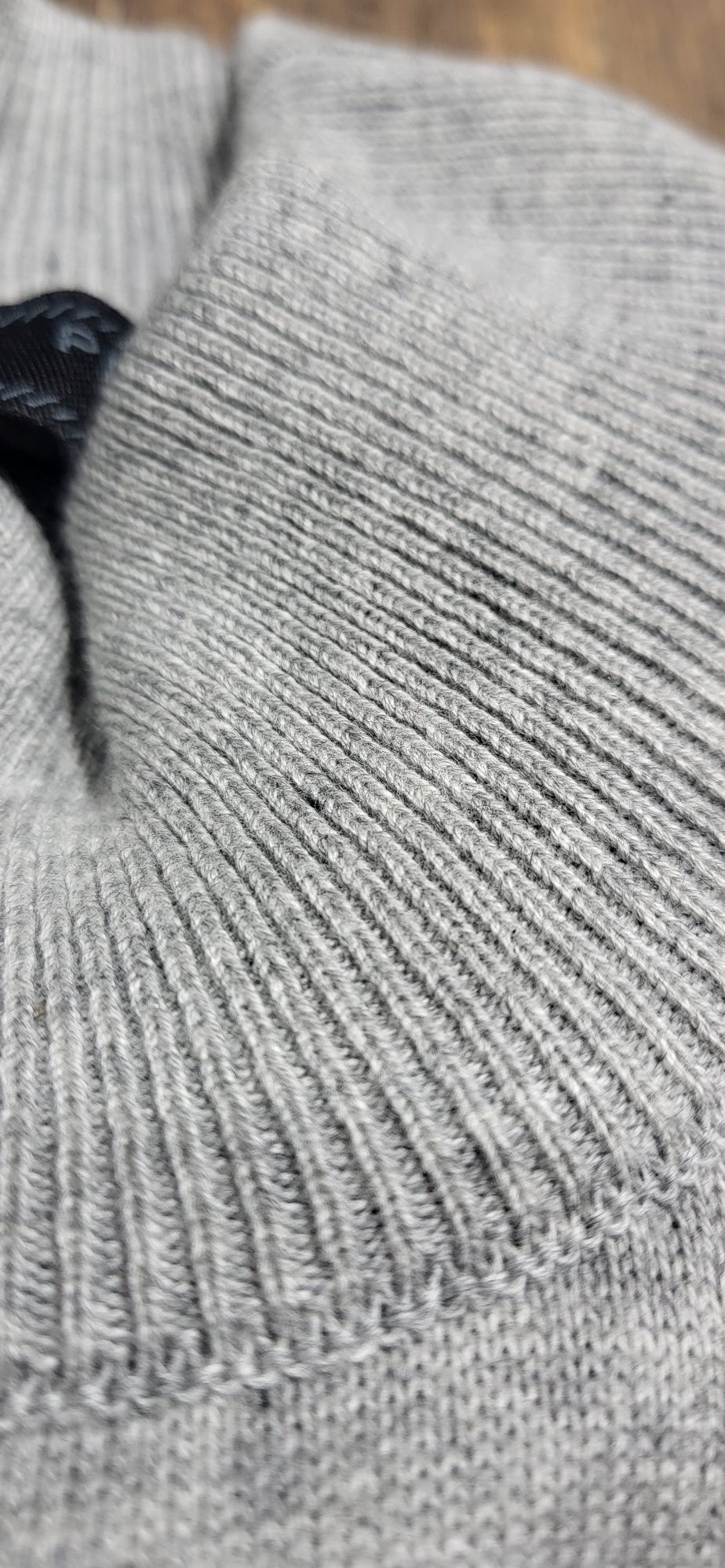 Półgolf sweter męski szary prada logo premium L