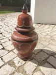 Pote de cerâmica vidrada