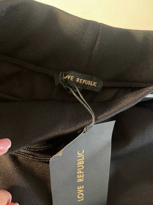 Брюки демисезон штаны джинсы женские черные весна- осень Love Republic