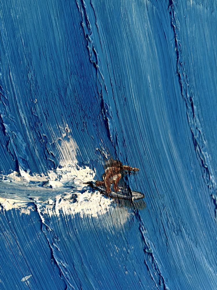 Quadro surfista com relevo