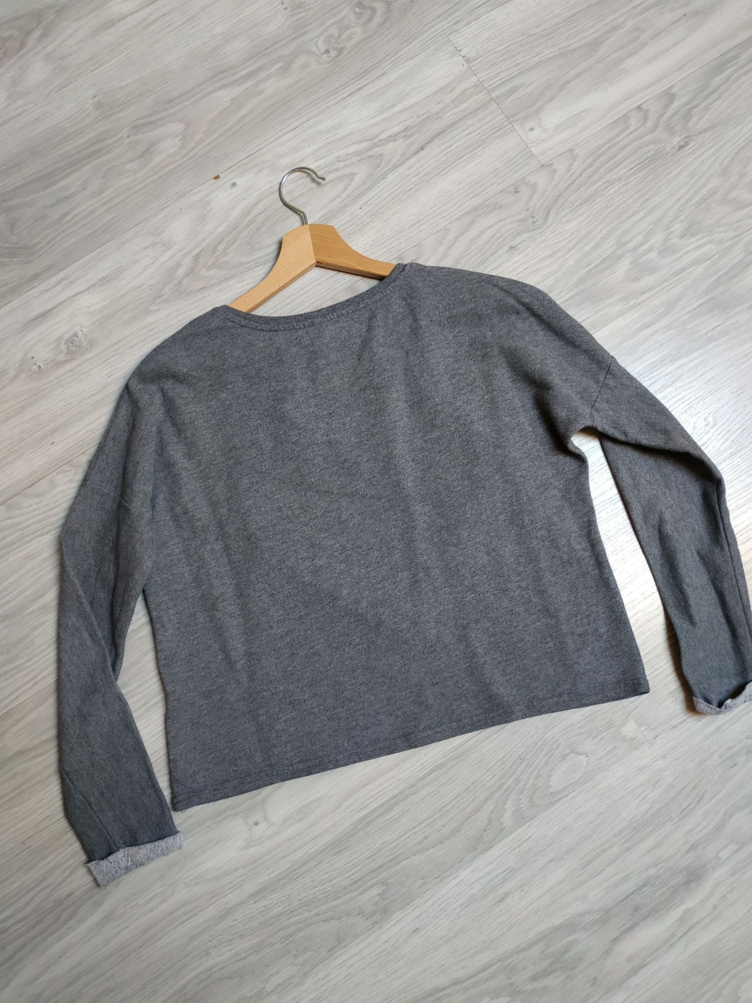 Sweterek dzianinowy bluzka damska crop top bluza dresowa dżety M-L