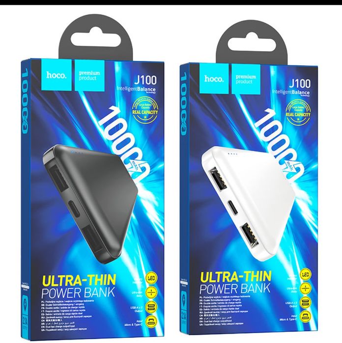 PowerBank 10 000 mAh HOCO J100  — чорний