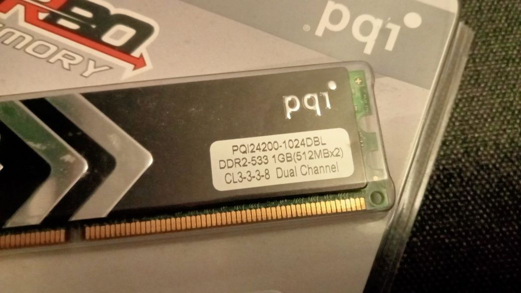 pamięć Turbo memory DDR2- 533 1 GB Dual Channel *2