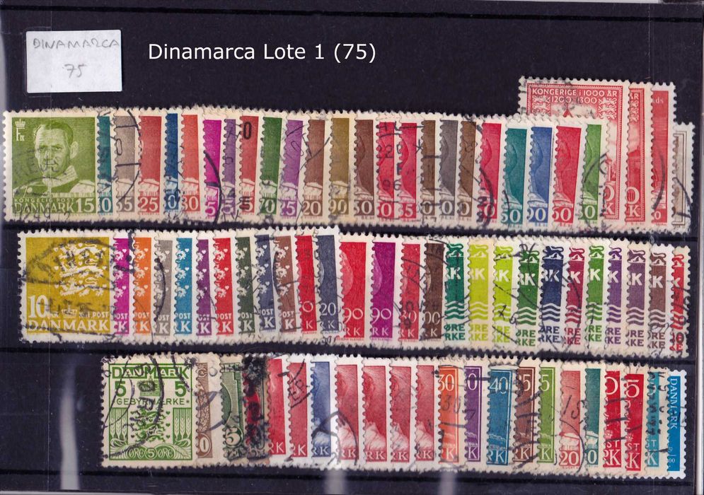 Dinamarca 75 selos postais