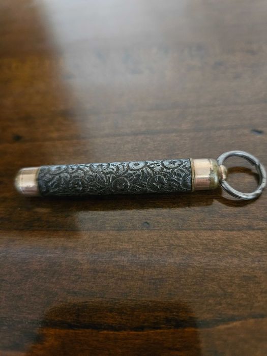 Карандаш в футляре , сернбро 84 , бронза , позолота 19 век