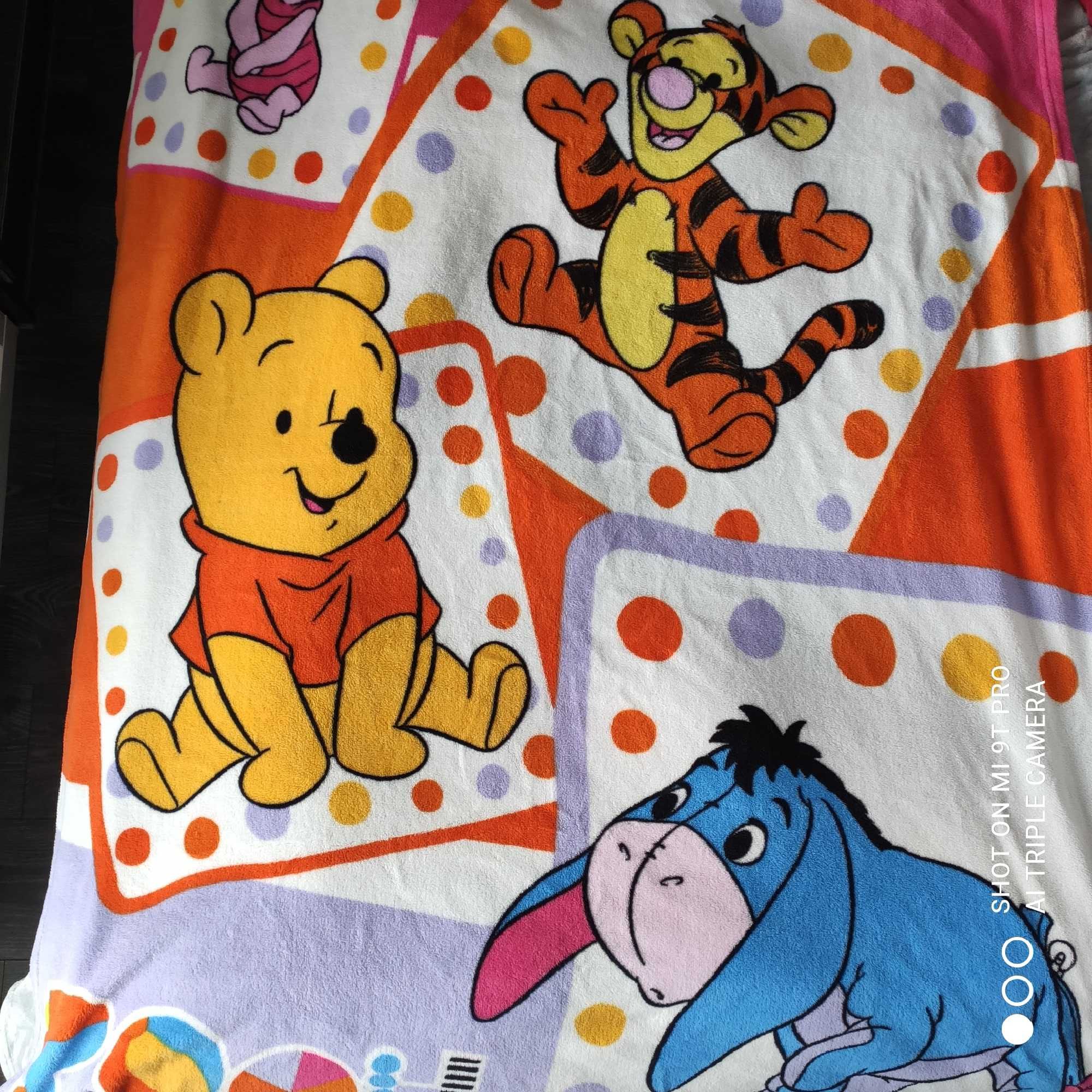 Koc, Kocyk Kubuś Puchatek+ maskotka Tygrysek+ Gratis