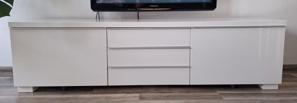 Szafka rtv Ikea Besta biały połysk